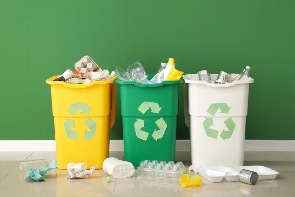Recyclable junk sorted for responsible junk removal and disposal