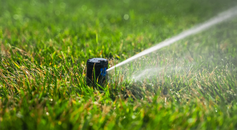 Efficient irrigation system for a new commercial landscape