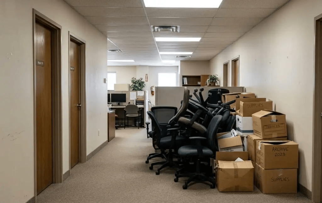 Commercial junk removal for offices, storage rooms, and business properties