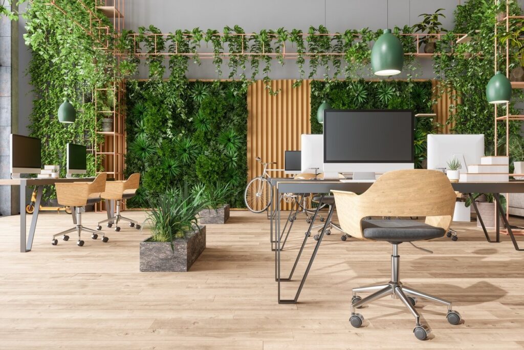 Professional maintenance for a commercial living green wall